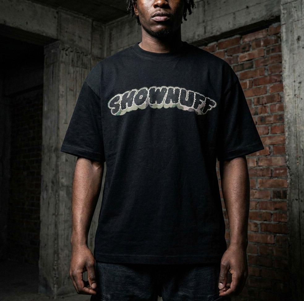 SHOWNUFF TEE — Luh Kiddo merch mockup